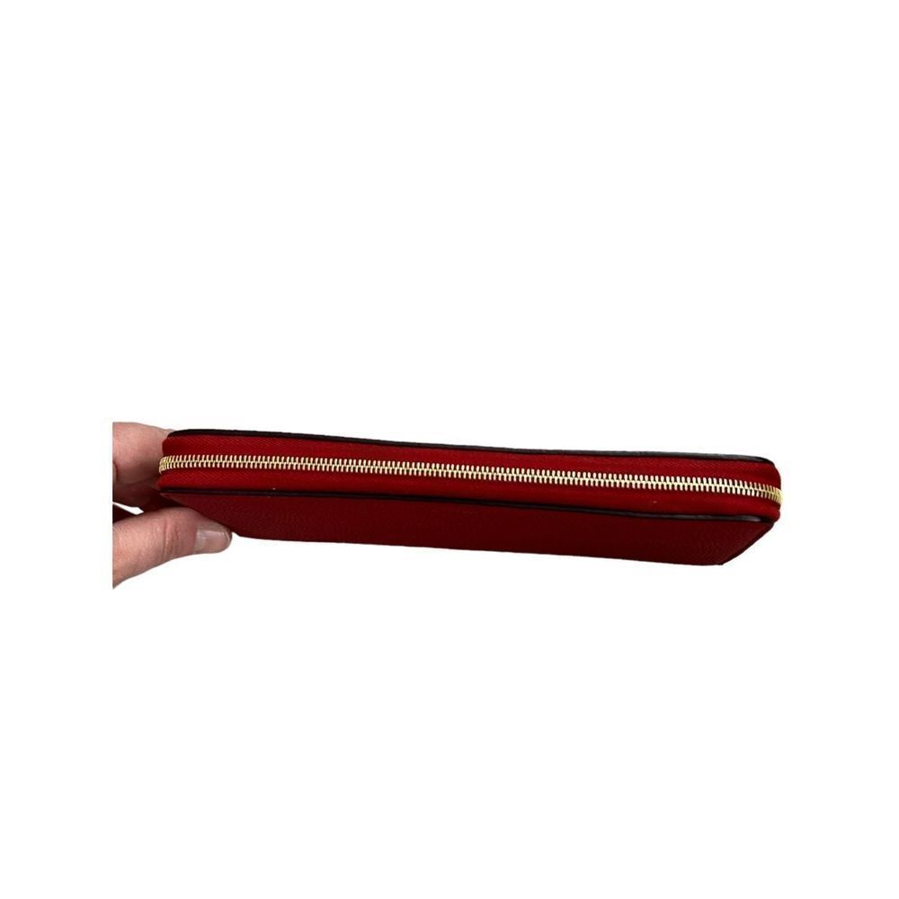 Celine Paris Genuine Leather Continental Wallet Red - Picture 6 of 11